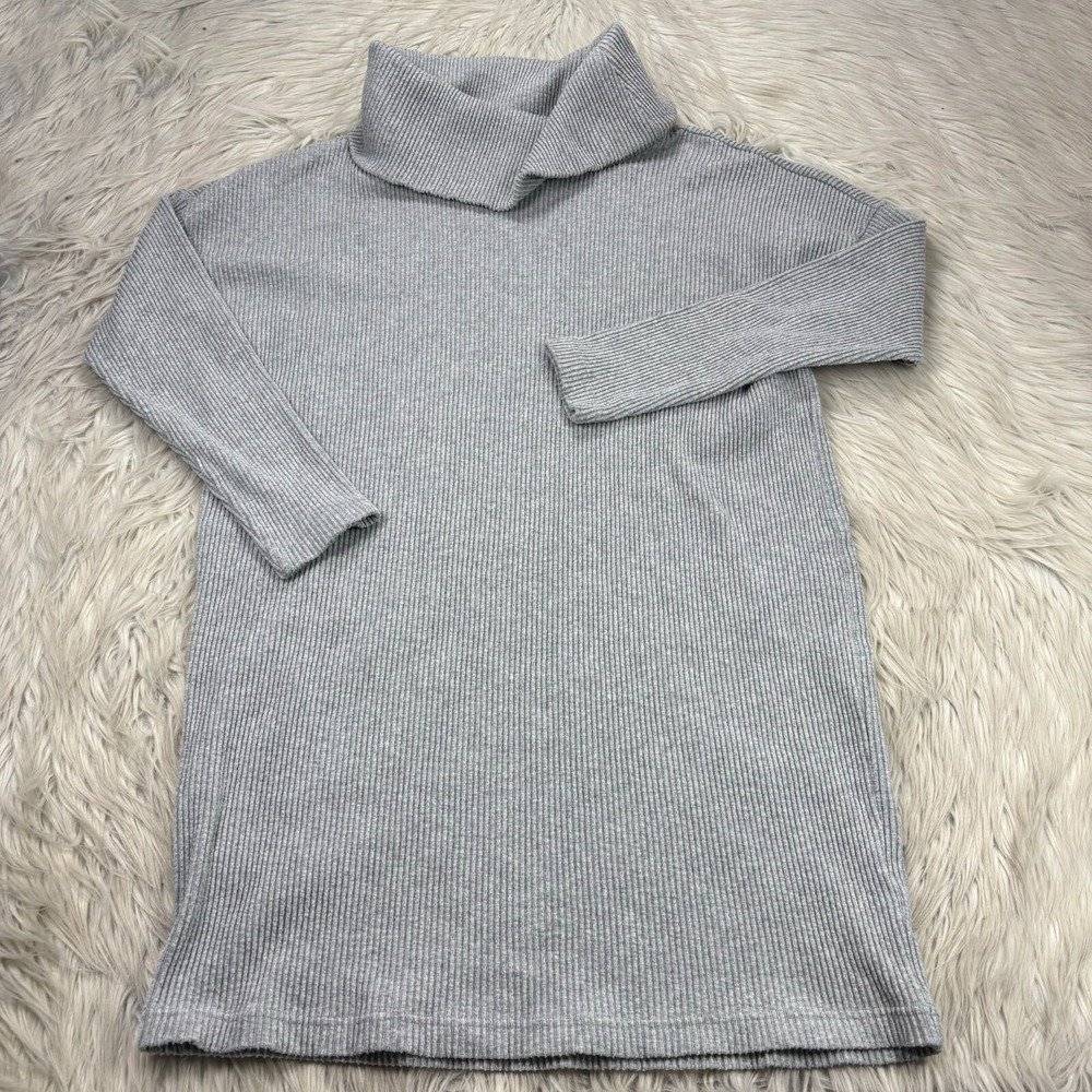 Gap Women's XS Gray Ribbed Cowl Neck Sweater Dress Shift